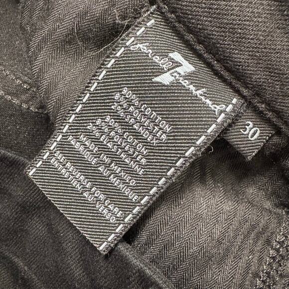 NWT 7 For All Mankind Women's Black Stretch Mid Rise Tall Bootcut Jeans Size 30 - Picture 9 of 10